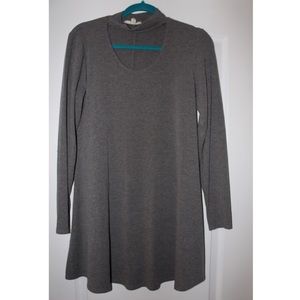 Grey Choker Dress